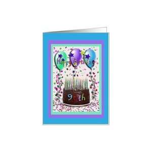 Happy Birthday, 90th, Chocolate Cake Card: Toys & Games