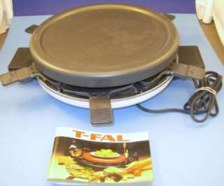 Rare T Fal Raclette Grill Electric Great Entertaining  