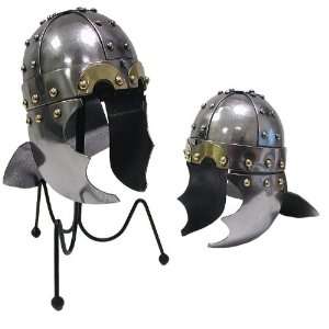 Mini Viking Golden Eye Helm Desktop Display   Medieval Novelties Armor 