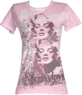 Marilyn Monroe Pink Two Faces Juniors Ladies T Shirt  