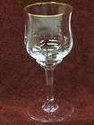 New Baccarat Crystal Capri (Optic) Gold Water Goblet #1   Very Rare