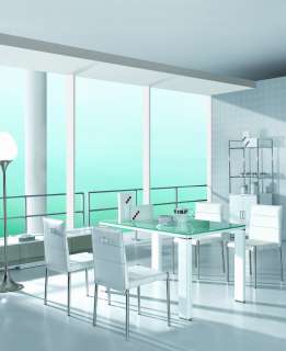 55 Modern Collection Glass Top Dining Set  