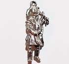 SCOTTISH BAGPIPE PLAYER MAN Vintage Sterling Silver 3D 