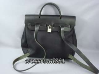 Auth Hermes Her Bag PM Black Backpack 2 IN 1 Great Condition  