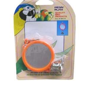  Mirror with Bell Bird Toy Small Round 2 inch