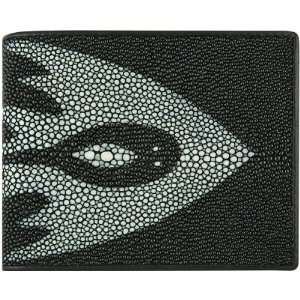  Genuine Stingray Leather Wallet Black 