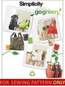 CLOTH GROCERY~SHOPPING BAG~TOTE PATTERN GO GREEN  