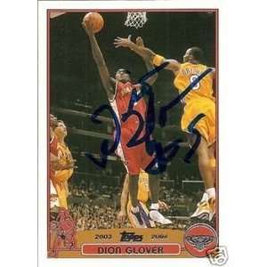  Dion Glover Signed Atlanta Hawks 2003 2004 Topps Card 