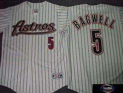 Astros JEFF BAGWELL Sewn BASEBALL Jersey WHT P/S  