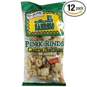 El Sabroso Pork Rinds, Chicarrones, with Salsa Packet, 4.5 Ounce Units 