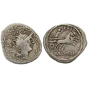  Roman Republic, M. Lucilius Rufus, 101 B.C.; Silver 