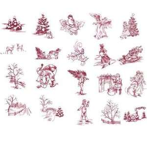   Embroidery Machine Designs CD CHRISTMAS TOILE Arts, Crafts & Sewing