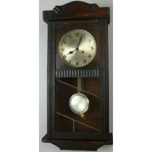  Vintage German Art Deco Regulator Wall Clock Regulateur 