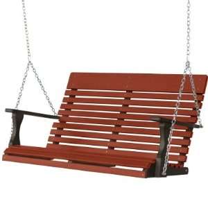  Casual Back Stainless Double Porch Swing   Burgundy on 