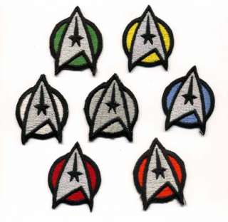 Star TrekTMP Uniform Insignia Patch Set of 7  