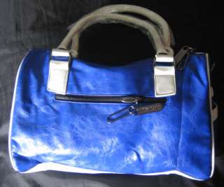 NEW MCYS&TMJ Unisex PU leather blue+white BAG  