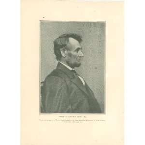  1896 Print President Abraham Lincoln 