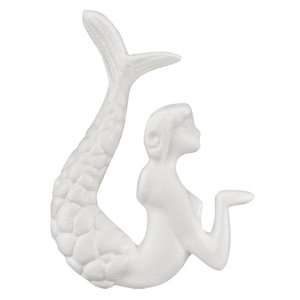   190L W 2 1/2 Inch Mermaid Knob   Left, White