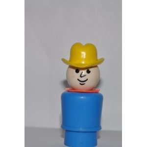  Little People Cowboy with Red Neckerchief & Yellow Hat (Plastic 