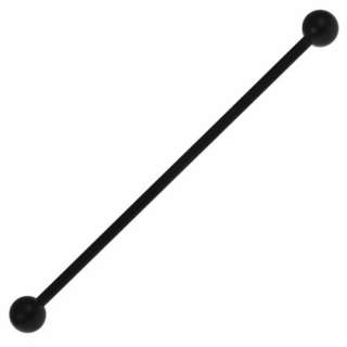 Surgical Steel Black PVD Industrial Barbell with Balls  