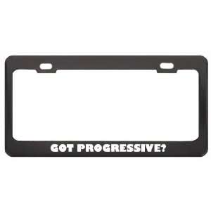Got Progressive? Music Musical Instrument Black Metal License Plate 