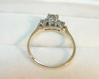 14K Yellow Gold 0.59TDW 3 Diamond Engagement Ring   GIA Appraised $ 
