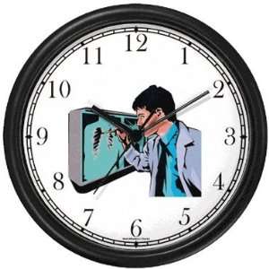   Wall Clock by WatchBuddy Timepieces (Black Frame): Home & Kitchen