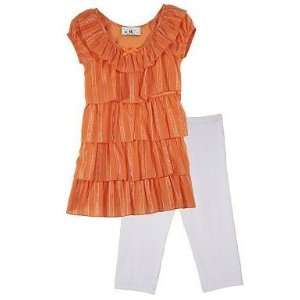   : IZ Amy Byer 2 pc Ruffled Tiered Dress & Leggings Set Size 6X: Baby