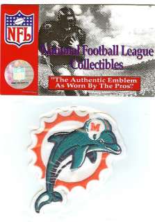 MIAMI DOLPHINS OFFICIAL NFL LICENSED TEAM JERSEY PATCH  