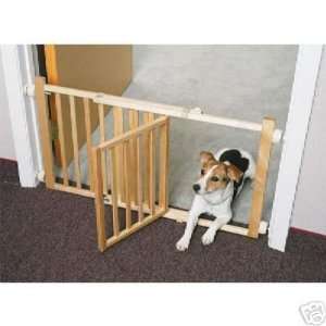    Four Paws Walk Over Wooden Dog Pet Gate w/ Door: Kitchen & Dining