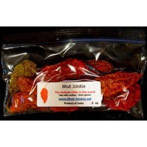 Bhut Jolokia (Ghost Chile) oven dried pods .5 oz  Grocery 