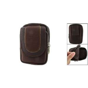   Faux Leather Nylon Mobile Camera Holder Waist Bag