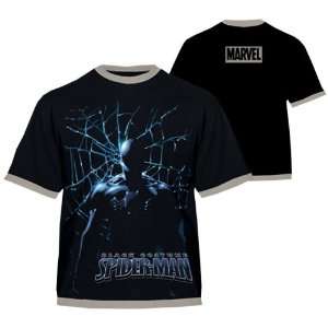        Spider Man t shirt Black Web (M): Toys & Games
