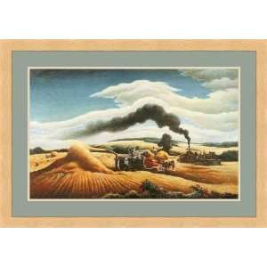  Threshing Wheat by Thomas Hart Benton   Framed Artwork 