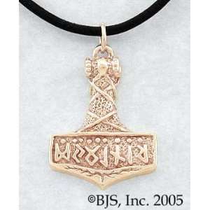  Thors Hammer Necklace 14k. Gold 