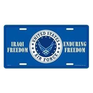  U.S. Air Force Iraqi Freedom License Plate: Automotive