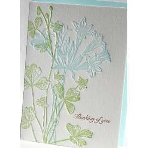  plants thinking of you letterpress greeting card *NEW 