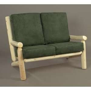  46 Natural Northern Cedar Indoor Adirondack Loveseat with 