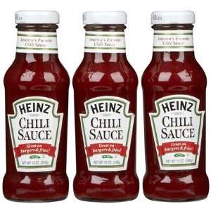  Heinz Chili Sauce, 12 oz, 3 ct (Quantity of 4) Health 