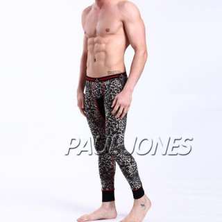 NWT Sexy&Soft Mens thermal Long Johns underwear Legging pants,Leopard 