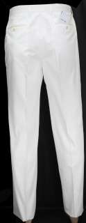 NEWT100%AUT CERRUTI 1881 PANTS BEAUTIFUL WHT COTTON 34  