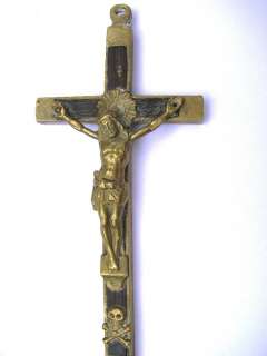   Devotional Brass Cross Crucifix Vintage Jesus Christ Corpus  