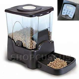   Pet Dog Cat Feeder Large Capacity 4 Meal Timer Clock Voice Message