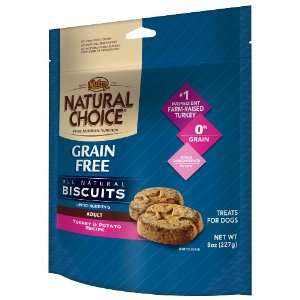   Dog All Natural Grain Free Biscuits Turkey and Potato Recipe, 8 Ounce