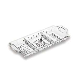  Waterford Crystal Lismore Three Part Serving Tray: Kitchen 