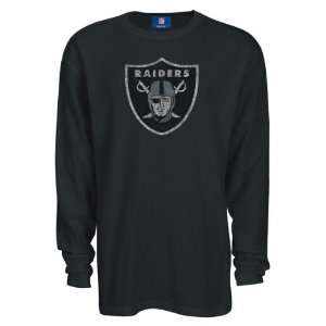   Raiders Faded Logo Long Sleeve Thermal T Shirt: Sports & Outdoors