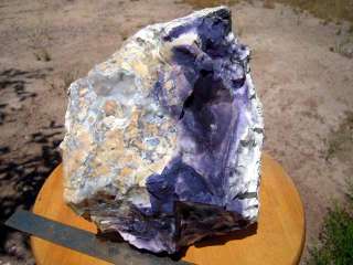   BERTRANDITE OPAL FLUORITE HUGE SUPER MUSEUM GRADE PURPLE ROUGH