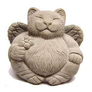  Cast Stone Sweet! Angel Cat Sculpture: Home & Kitchen