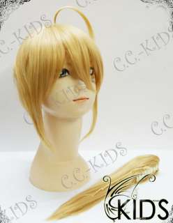 Stay Night SABER Lily Arthur cosplay wig costume  
