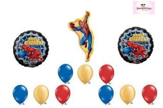 Spiderman Super Hero Happy Birthday Party Balloon Set  